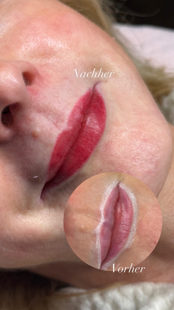 Frisch pigmentierte Lippen in der Schönheitsmaufaktur